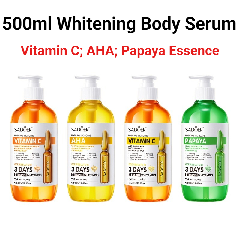 Hyaluronic Acid Facial Serum - SADOER AHA Aufhellende Körperessenz 500ml Feuchtigkeitsspendendes