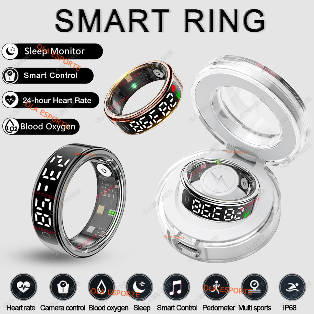 Health Monitors - R13 Smart Ring mit Display und