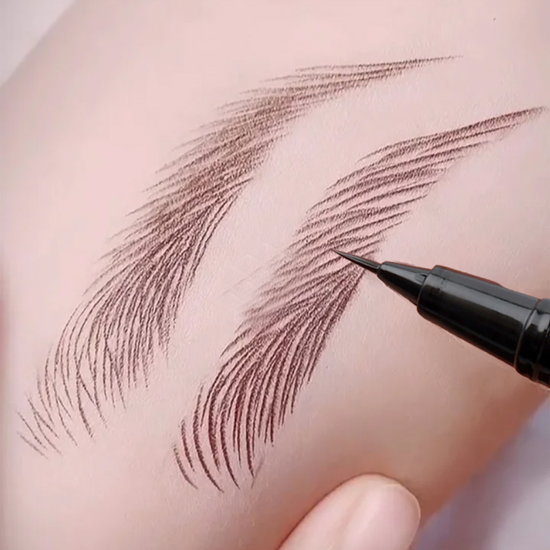 Waterproof Liquid Eyeliner Pen - Multifunktionaler flüssiger Augenbrauenstift, ultrafeiner Eyeliner, liegender