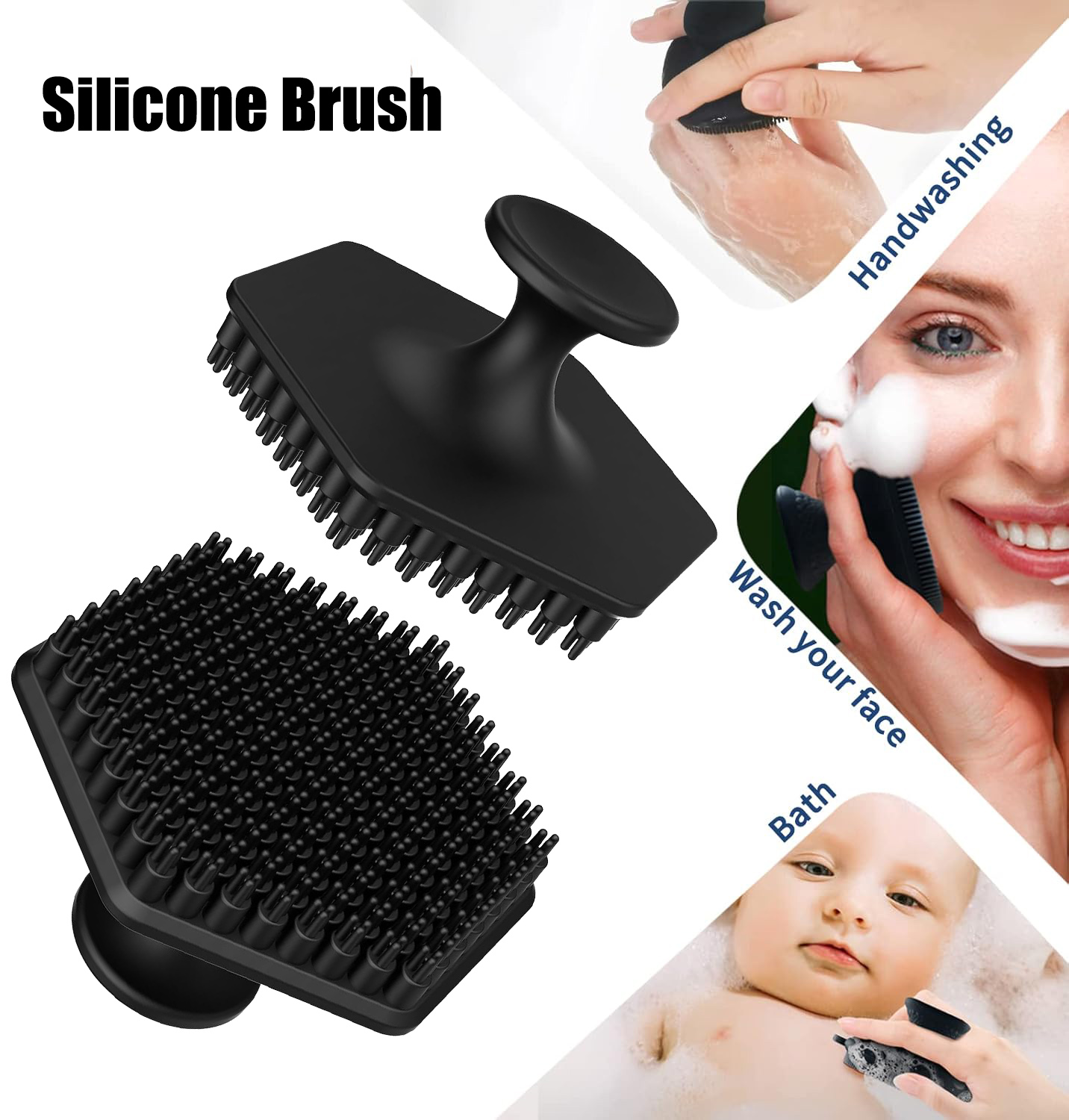 Silicone Face Scrubber Electric - Silikon-Gesichtsbürste für Männer, Reinigungsbürste zur Entfernung