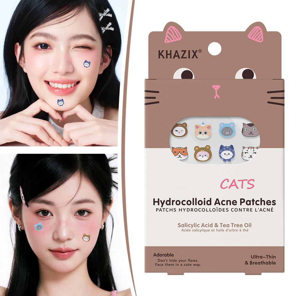 Skincare - 100/200/300 Stück Niedliche Katzenförmige Akne-Patches Unsichtbare