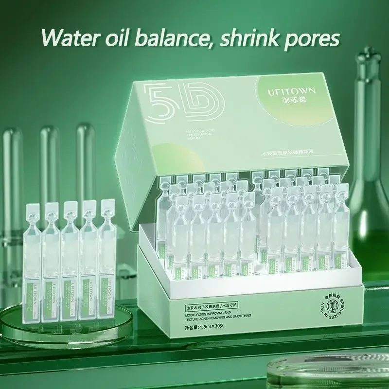 Niacinamide Pore Shrinking Essence - 30Pcs Salicylsäure Schrumpfen Poren Serum 5D