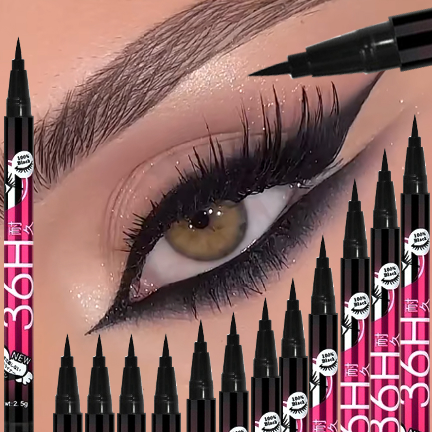 Waterproof Liquid Eyeliner Pen - 1/5/12 Stück Schwarzes Flüssiges Eyeliner-Set Wasserfest
