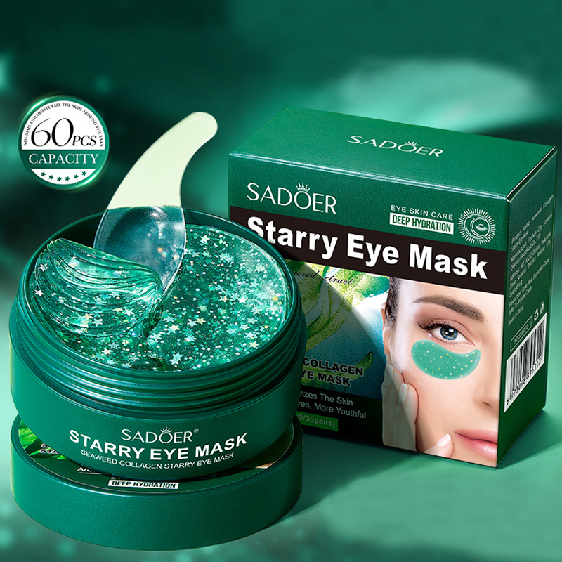 Collagen Under Eye Patches - 60 Stück/Box Seaweed Collagen Augenmaske, enthält