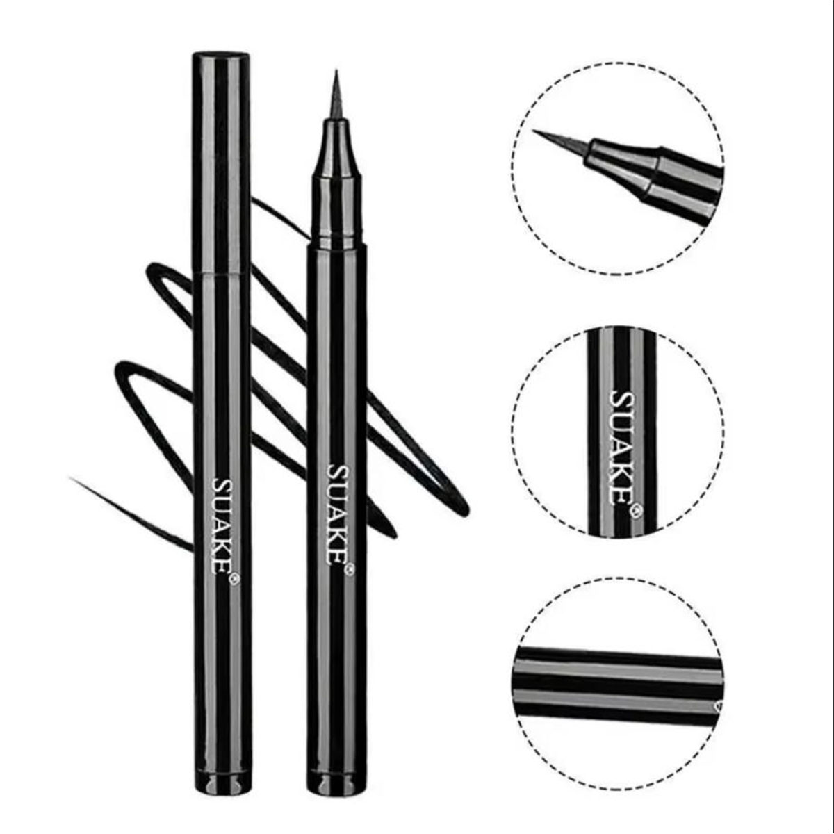 Waterproof Liquid Eyeliner Pen - 1/5 Stück Flüssiger Wasserfester Eyeliner-Stift Schwarzer
