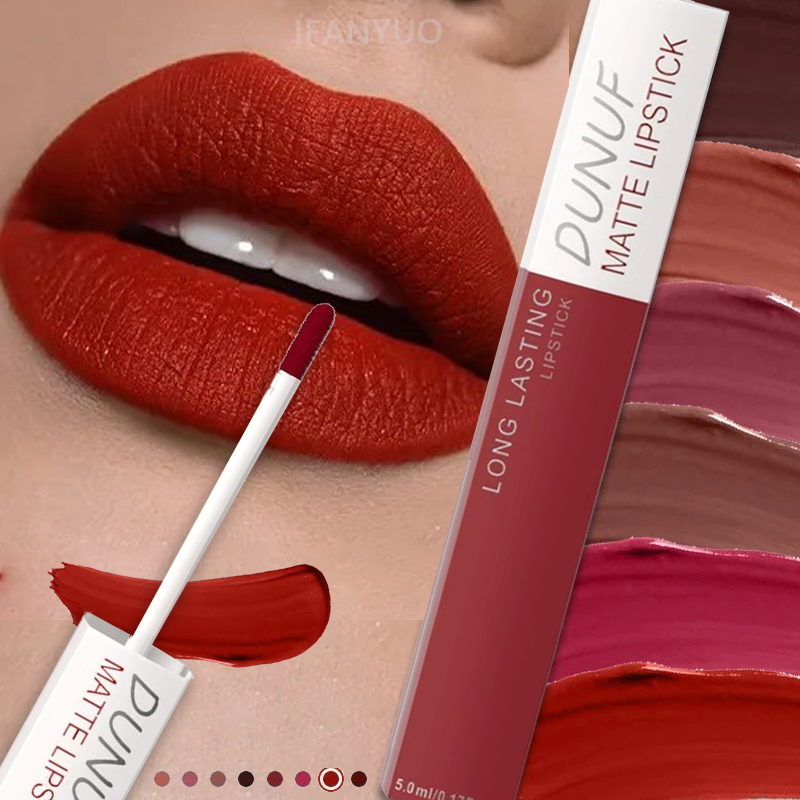 Matte Velvet Lip Tint Long Lasting - Matte Lippenstifte Nicht Klebend Roter Nude