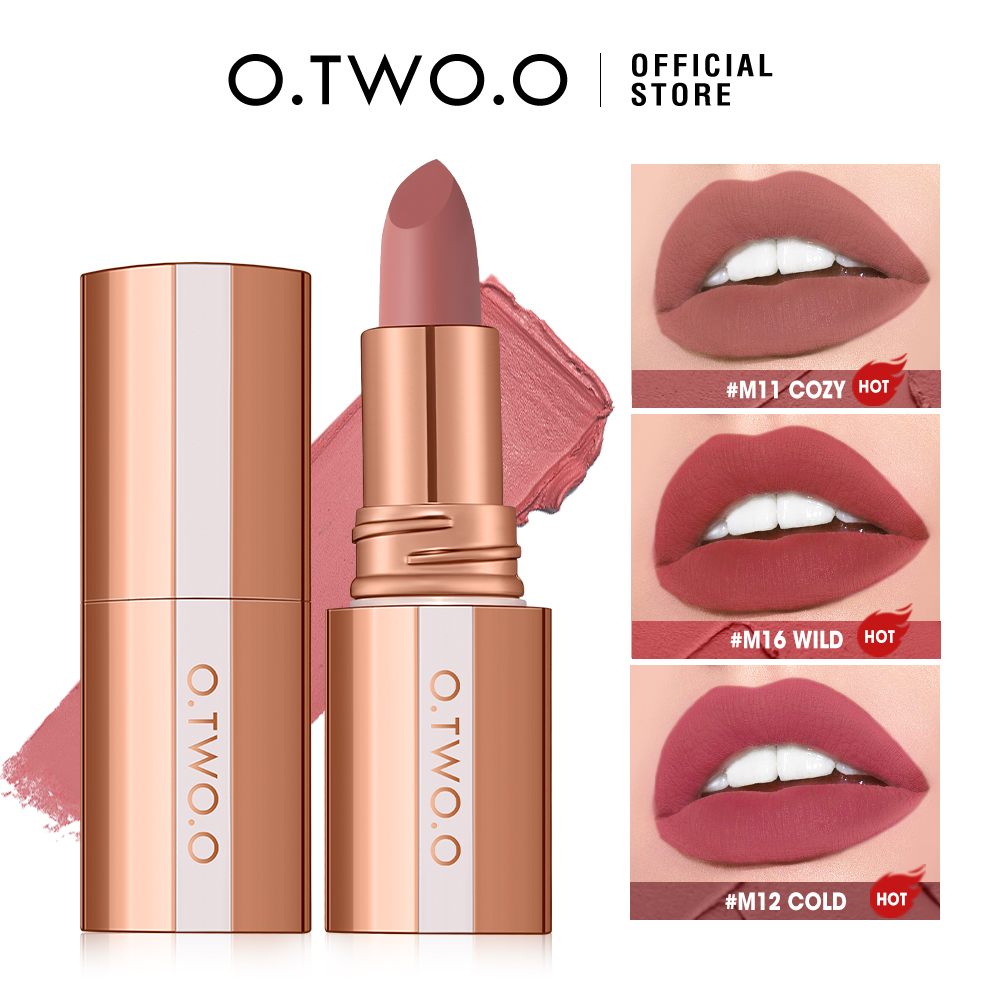 Matte Velvet Lip Tint Long Lasting - O.TWO.O matter Lippenstift langlebiges wasserdichtes Lippenstift-Wisch-freies