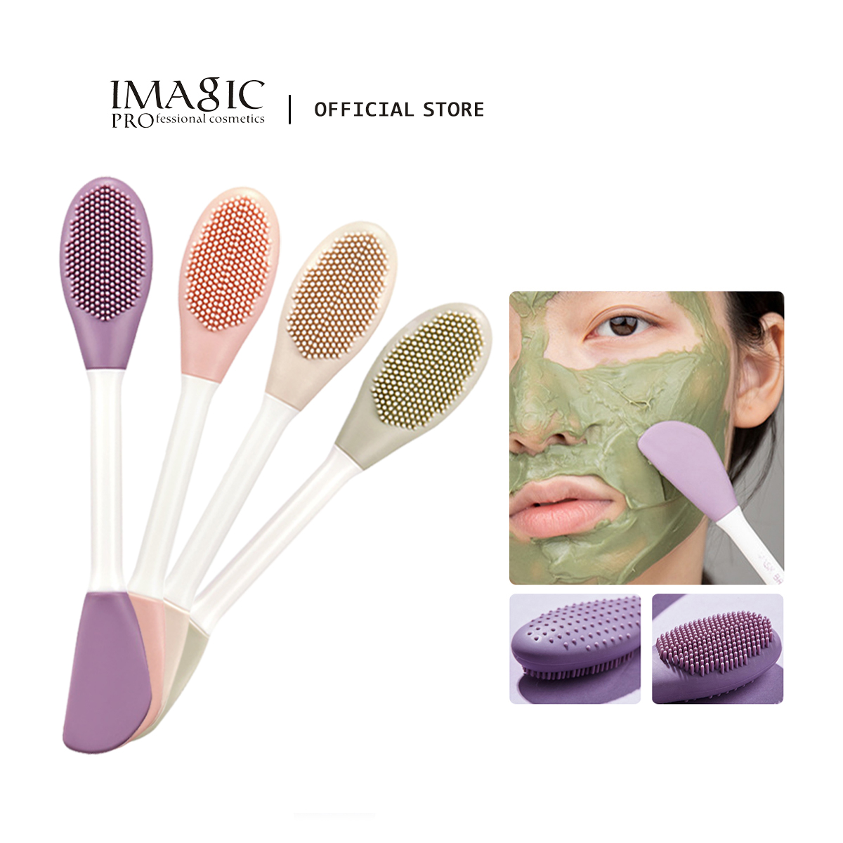 Silicone Face Scrubber Electric - IMAGIC Silikon-Gesichtsreinigungs- und Maskenbürste, 2-in-1, Gesichtspflege,