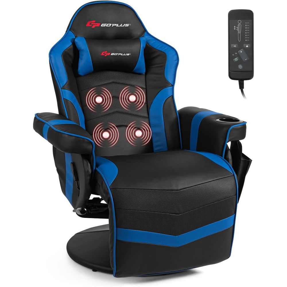 Massage - Massage-Gaming-Stuhl, Gaming-Liegestuhl im Racing-Stil mit verstellbarer
