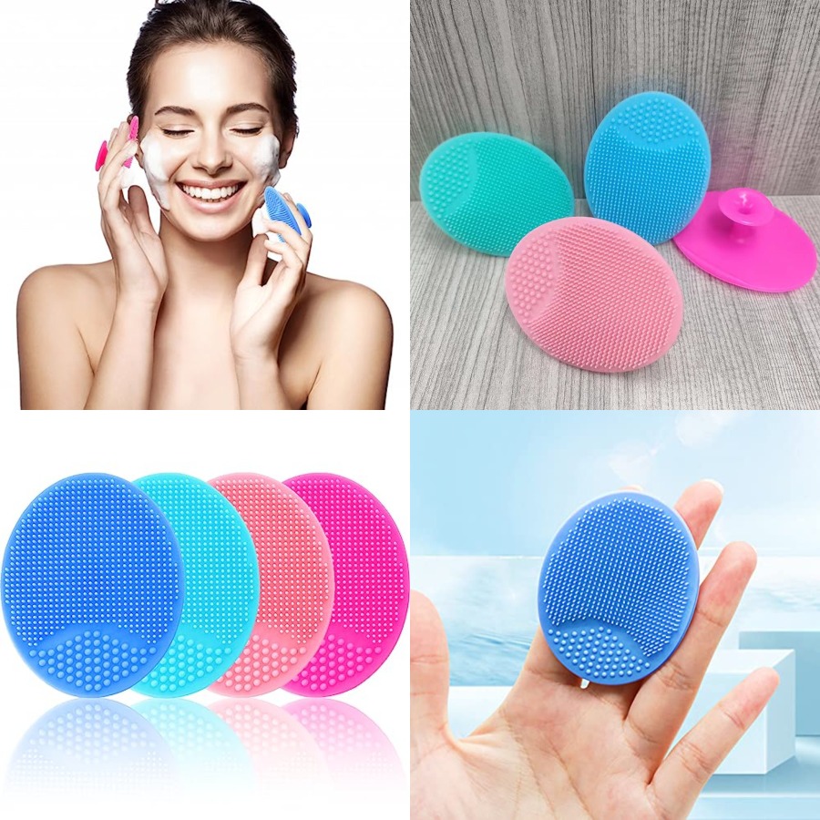 Silicone Face Scrubber Electric - Silikon-Gesichtsreinigungsbürste - 4er-Pack Gesichtspeeling & Exfoliator